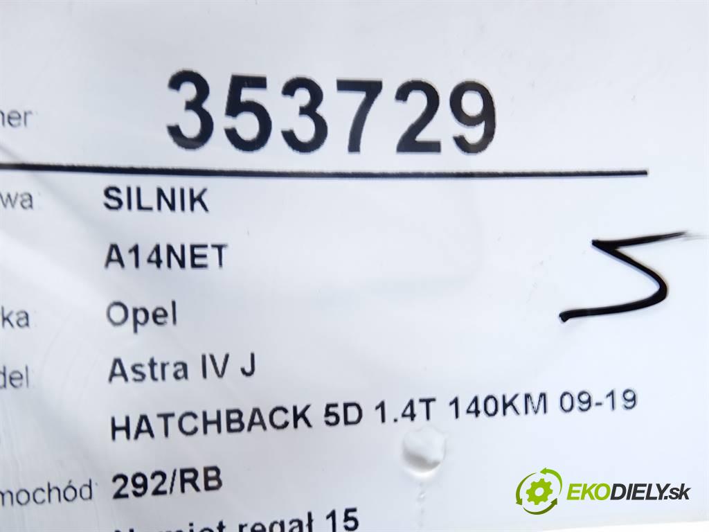 Opel Astra IV J  2011 103 kW HATCHBACK 5D 1.4T 140KM 09-19 1400 motor A14NET (Motory (kompletní))
