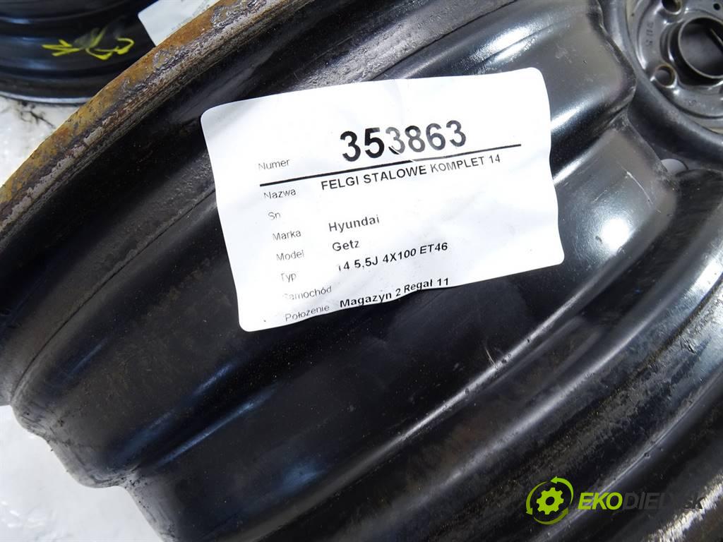 Hyundai Getz    14 5,5J 4X100 ET46  disky plechové 14  (Plechové)