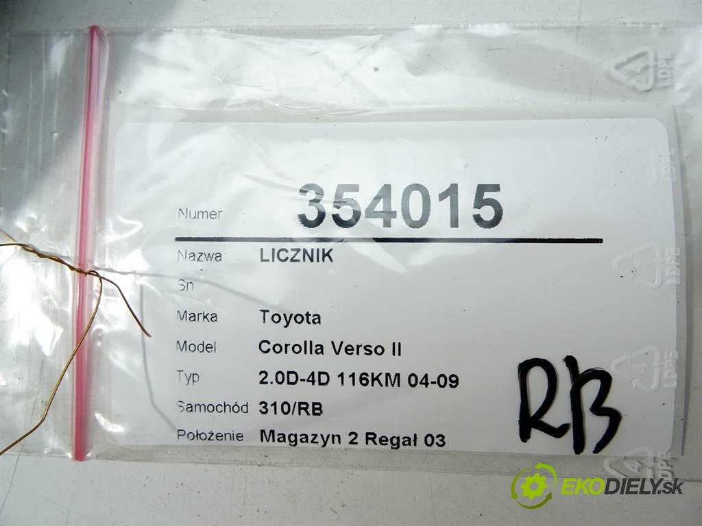 Toyota Corolla Verso II  2005 85 kW 2.0D-4D 116KM 04-09 2000 Prístrojovka 83800-0F060-L (Prístrojové dosky, displeje)