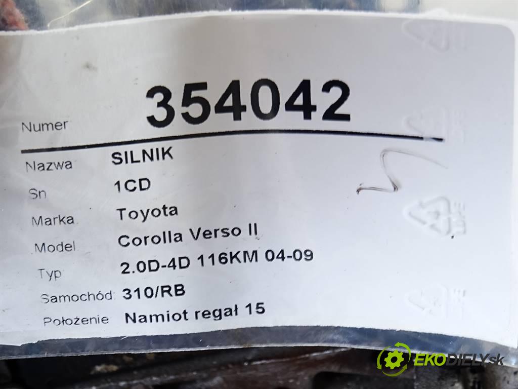 Toyota Corolla Verso II  2005 85 kW 2.0D-4D 116KM 04-09 2000 motor 1CD-FTV (Motory (kompletní))