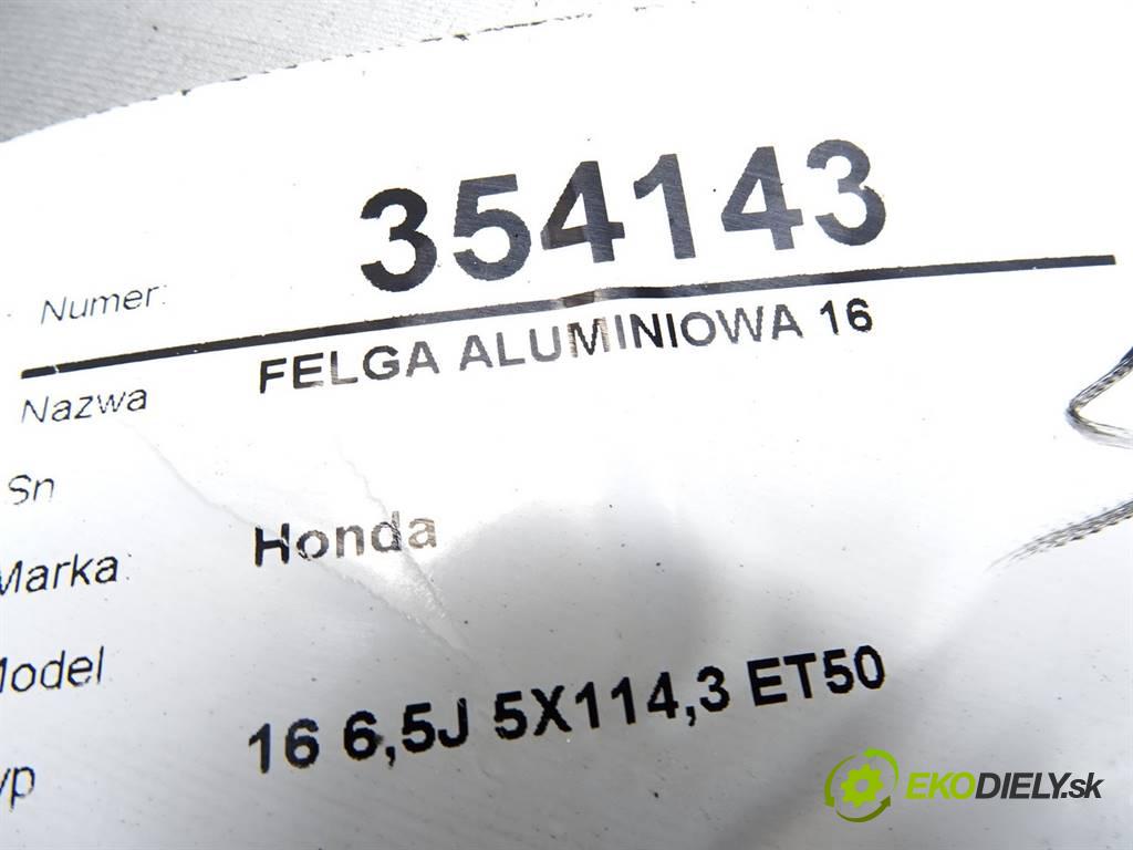 Honda     16 6,5J 5X114,3 ET50  disk 16  (Hliníkové)