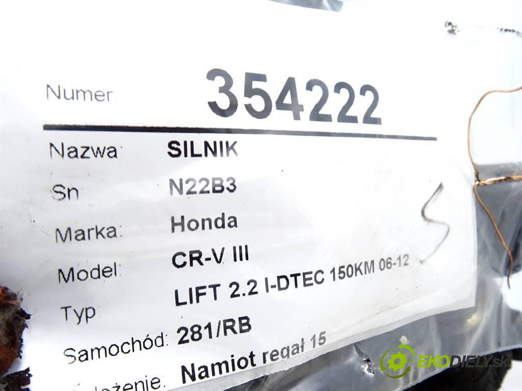 Honda CR-V III  2012 110 kW LIFT 2.2 I-DTEC 150KM 06-12 2200 Motor N22B3 (Motory (kompletné))