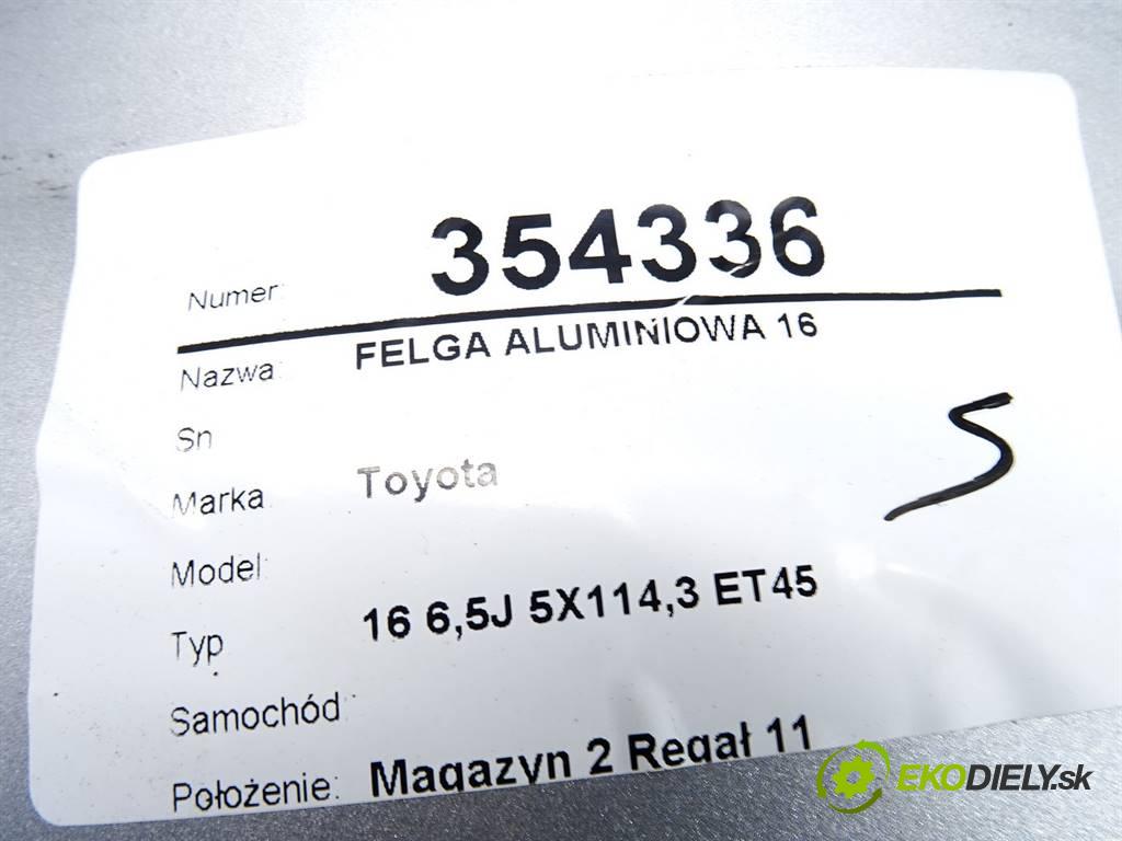 Toyota     16 6,5J 5X114,3 ET45  disk 16  (Hliníkové)