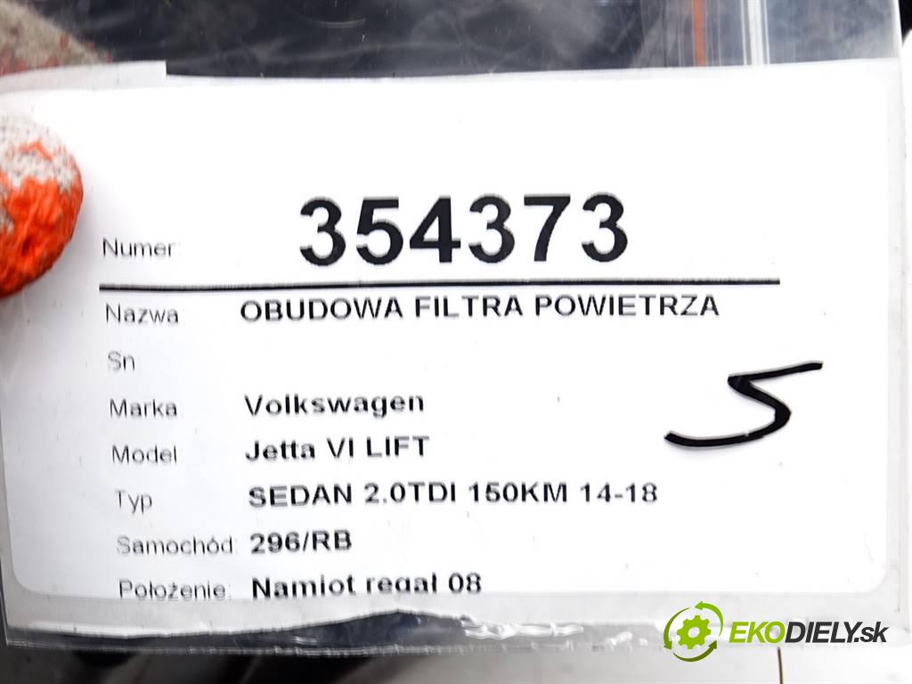 Volkswagen Jetta VI LIFT  2015 110 kW SEDAN 2.0TDI 150KM 14-18 2000 obal filtra vzduchu 1K0129601CN (Kryty filtrů)