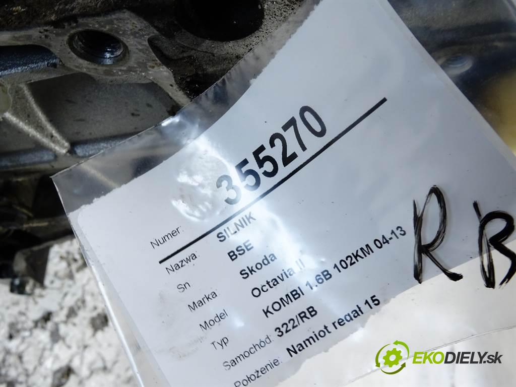 Skoda Octavia II  2006 75KW KOMBI 1.6B 102KM 04-13 1600 Motor BSE (Motory (kompletné))