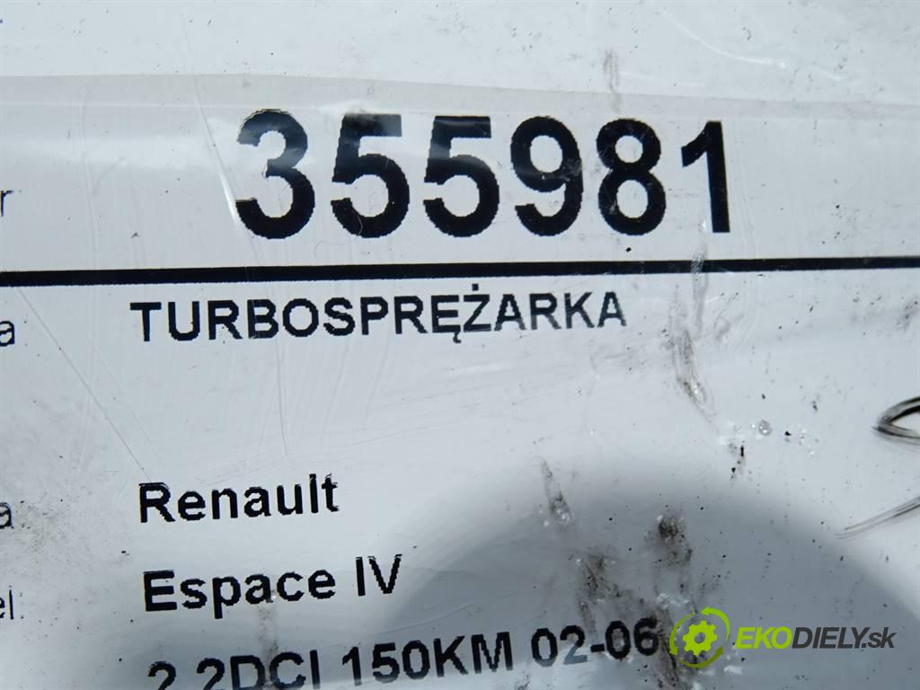 Renault Espace IV  2003 110KW 2.2DCI 150KM 02-06 2200 turbo GT1852V (Turbodúchadla (kompletní))