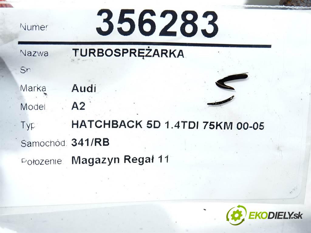 Audi A2  2001 55KW HATCHBACK 5D 1.4TDI 75KM 00-05 1422 Turbodúchadlo,turbo 045145701 (Turbodúchadlá (kompletné))