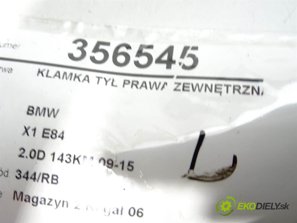 BMW X1 E84  2011 105 kW 2.0D 143KM 09-15 2000 Kľučka zad pravá vonkajšia  (Ostatné)