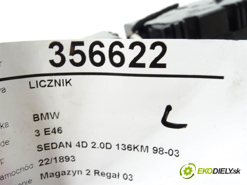 BMW 3 E46  1999 100 kW SEDAN 4D 2.0D 136KM 98-03 2000 Prístrojovka 0263606150 (Prístrojové dosky, displeje)
