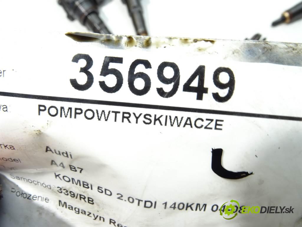 Audi A4 B7  2006 103KW KOMBI 5D 2.0TDI 140KM 04-08 1968 vstrekovače 0414720216 (Vstrekovače)