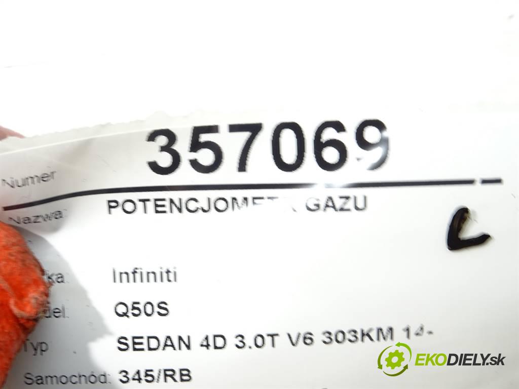Infiniti Q50S  2018 223 kW SEDAN 4D 3.0T V6 303KM 14- 3000 Potenciometer plynového pedálu 0280755153 (Pedále)