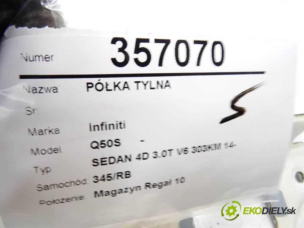 Infiniti Q50S  2018 223 kW SEDAN 4D 3.0T V6 303KM 14- 3000 Pláto zadná  (Pláta zadné)