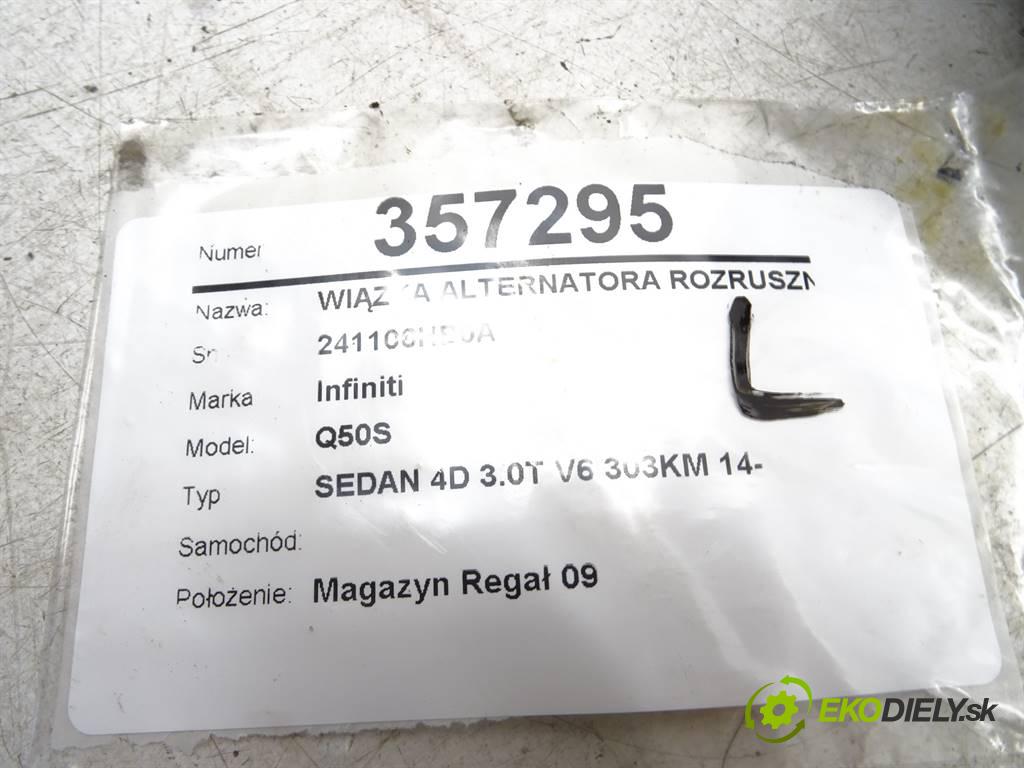 Infiniti Q50S    SEDAN 4D 3.0T V6 303KM 14-  káblovačka alternátora STARTÉR: