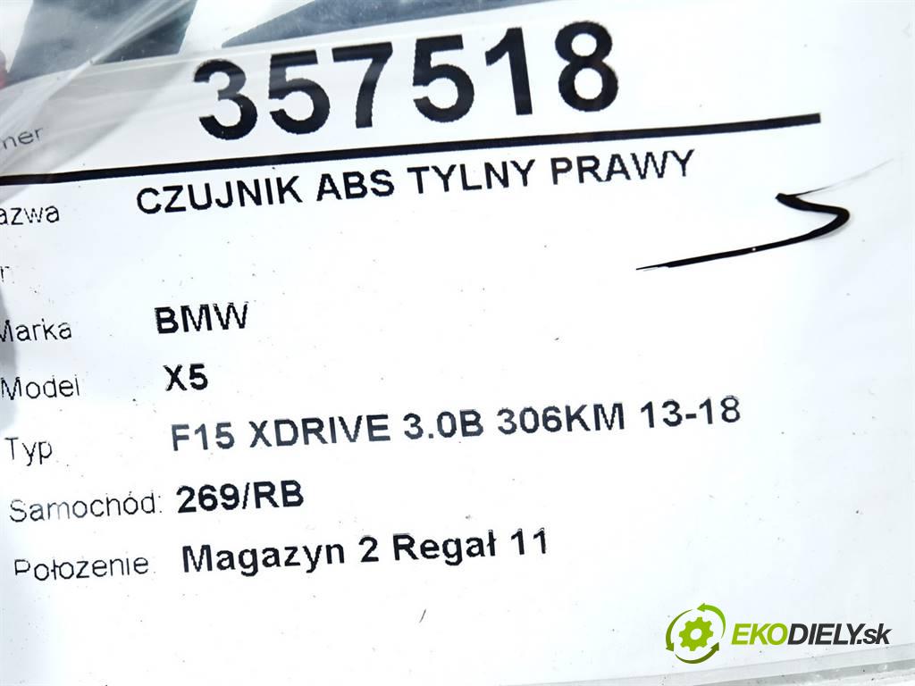 BMW X5  2014 225 kW F15 XDRIVE 3.0B 306KM 13-18 3000 Snímač ABS zadný pravy 6771777 (Snímače ABS)