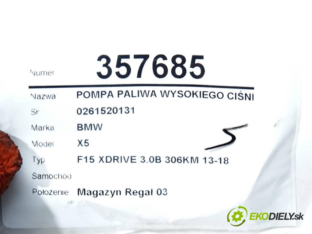 BMW X5    F15 XDRIVE 3.0B 306KM 13-18  pumpa paliva vysokého tlaku 7610761 (Palivové pumpy, čerpadla)