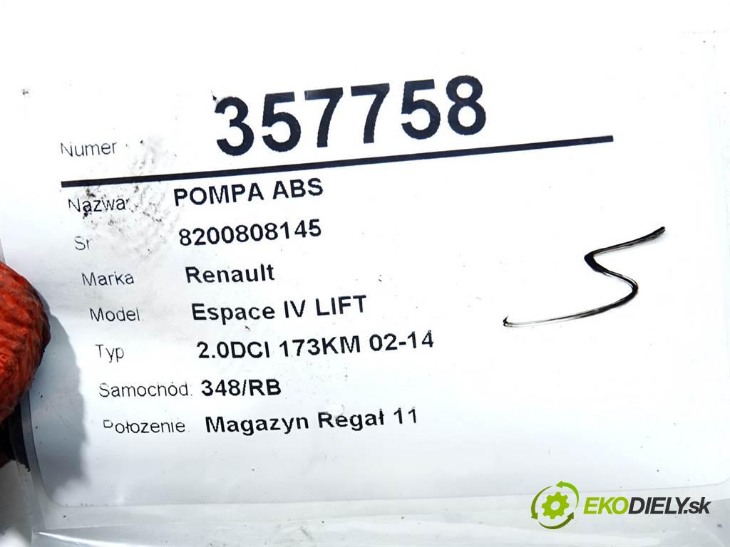 Renault Espace IV LIFT  2008 110 kW 2.0DCI 173KM 02-14 2000 Pumpa ABS 8200808145 (Pumpy ABS)