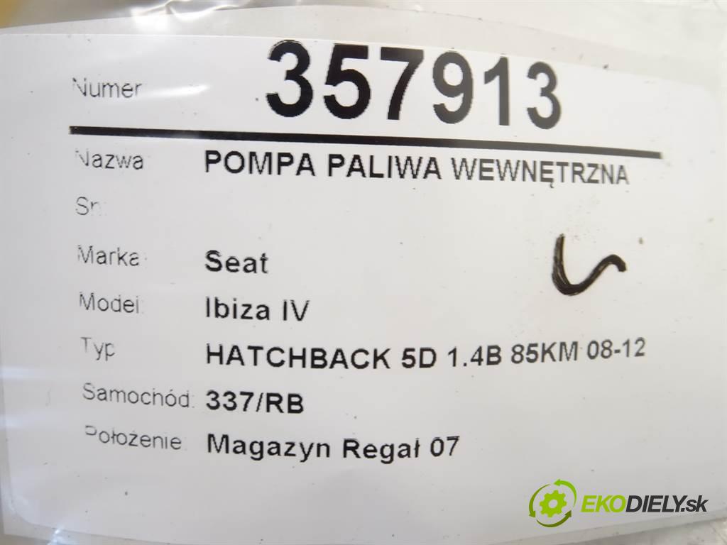 Seat Ibiza IV  2010 63KW HATCHBACK 5D 1.4B 85KM 08-12 1390 Pumpa paliva vnútorná  (Palivové pumpy, čerpadlá, plaváky)