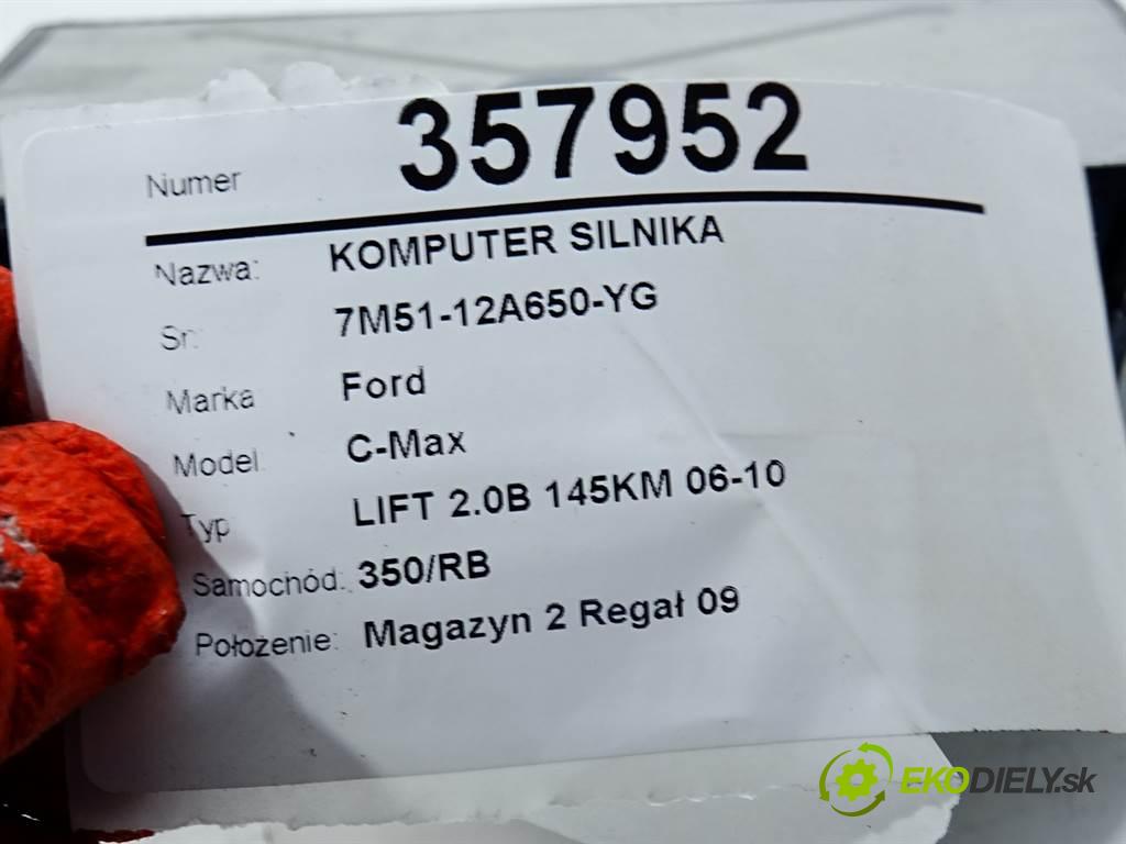 FORD FOCUS C-MAX (DM2) 2003 - 2007    2.0 107 kW [145 KM] benzyna 2004 - 2007  riadiaca jednotka Motor 7M51-12A650-YG (Riadiace jednotky)