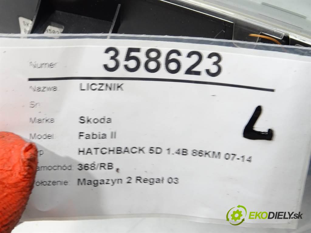 Skoda Fabia II  2008 63 kW HATCHBACK 5D 1.4B 86KM 07-14 1400 Prístrojovka 5J0920801B (Prístrojové dosky, displeje)