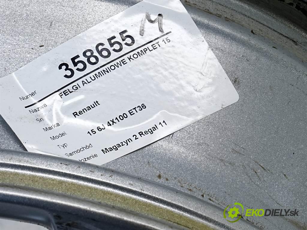 Renault     15 6J 4X100 ET36  disky hliníkové 15  (Hliníkové)