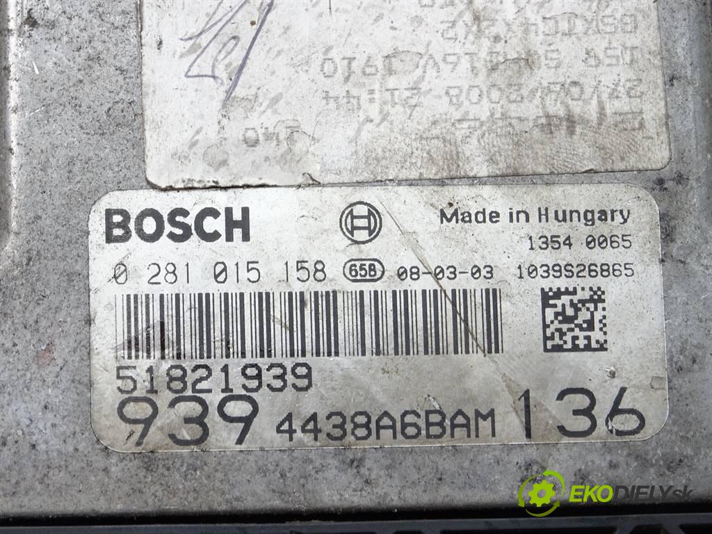 Alfa Romeo 159  2008 100 kW KOMBI 5D 1.9JTDM 136KM 04-11 1900 riadiaca jednotka Motor 51821939 0281015158 (Riadiace jednotky)