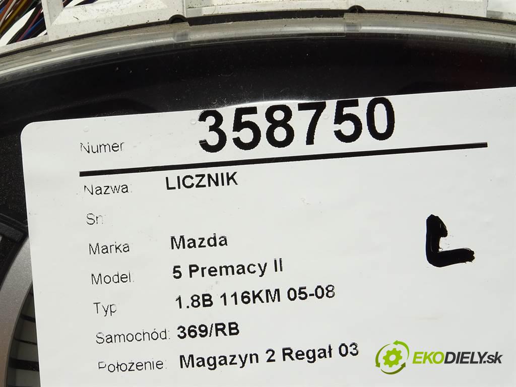 Mazda 5 Premacy II  2006 85 kW 1.8B 116KM 05-08 1800 Prístrojovka CDCC33B (Prístrojové dosky, displeje)