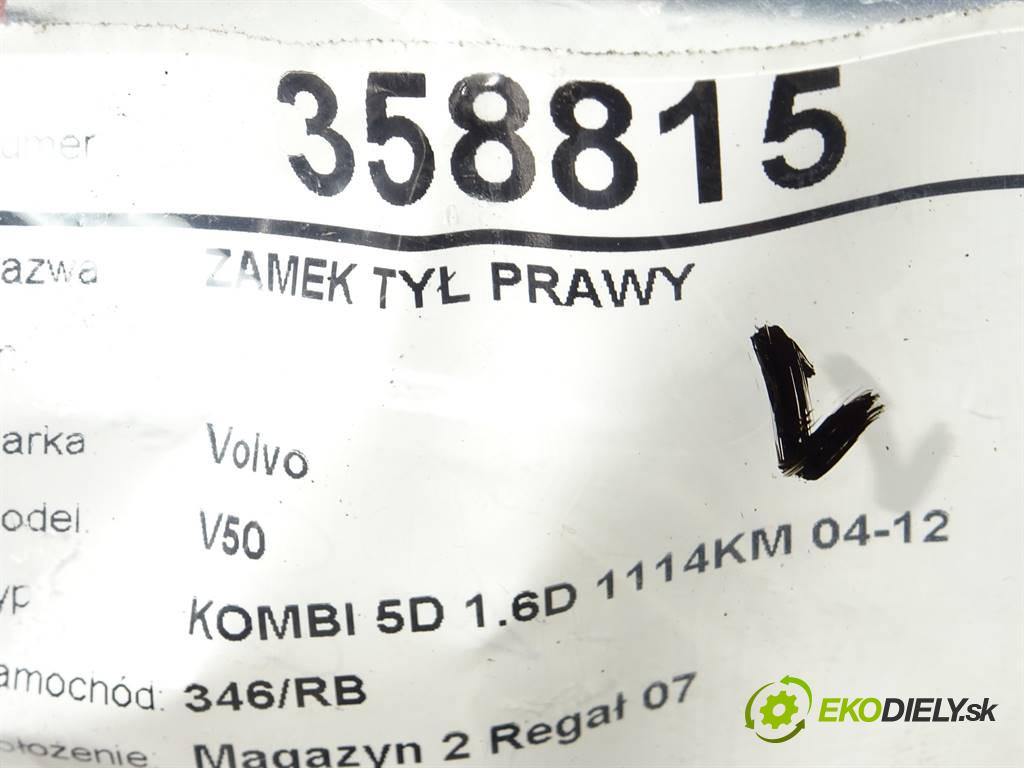 Volvo V50  2011 84 kW KOMBI 5D 1.6D 1114KM 04-12 1600 zámok zadní část pravý 30799316