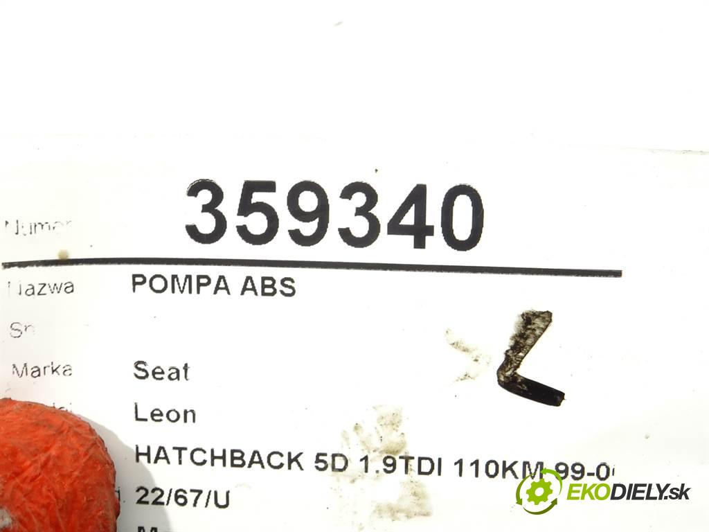 Seat Leon  2004 81 kW HATCHBACK 5D 1.9TDI 110KM 99-06 1900 Pumpa ABS 1c0907379L (Pumpy ABS)