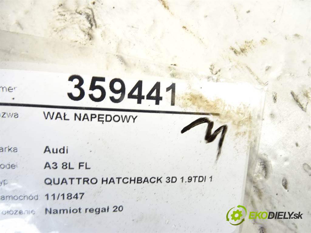 Audi A3 8L FL  2001 96 kW QUATTRO HATCHBACK 3D 1.9TDI 130KM 00-03 1900 kardaň hřídel hnací  (Kardanové hřídele)