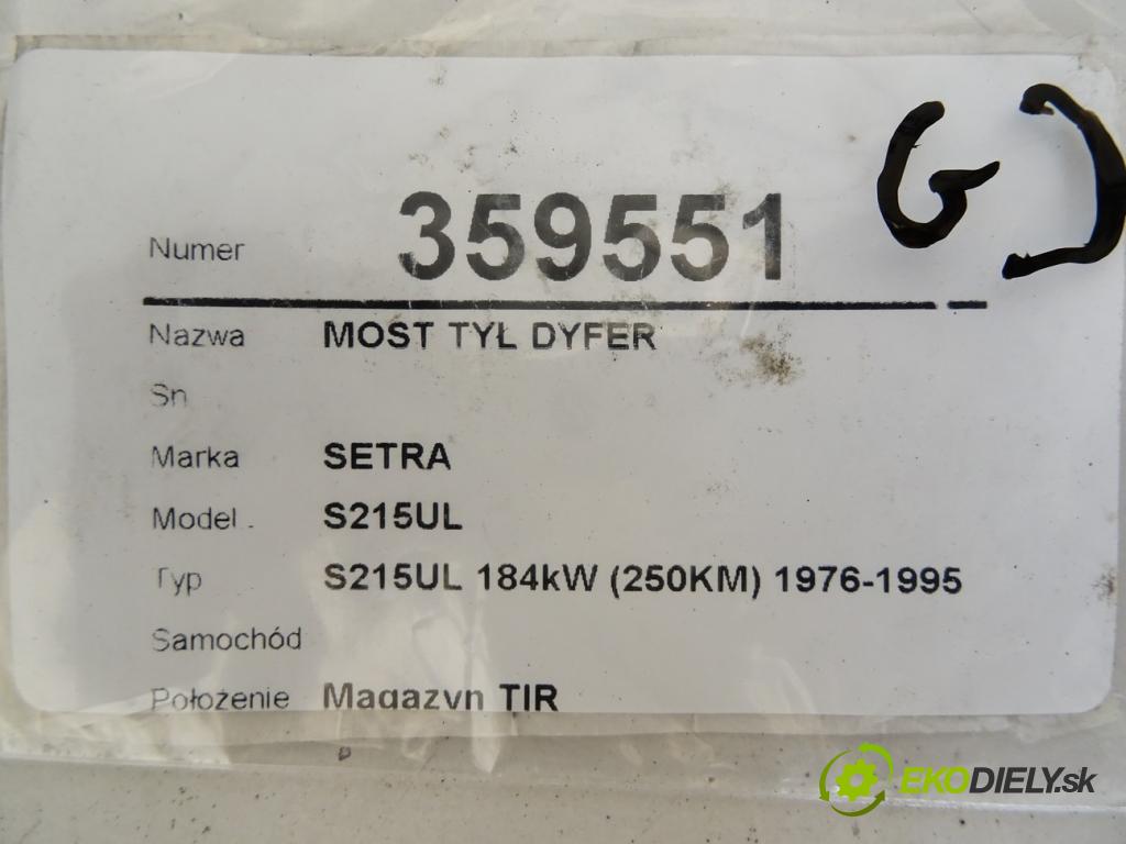 SETRA Series 200 1972 - 1991    S215UL 184kW (250KM) 1976-1995  Most zad ,diferenciál  (Zadné)