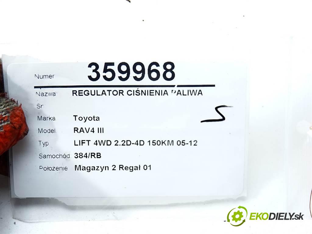 Toyota RAV4 III  2011 110 kW LIFT 4WD 2.2D-4D 150KM 05-12 2200 Regulátor tlaku paliva SM0611 (Ostatné)