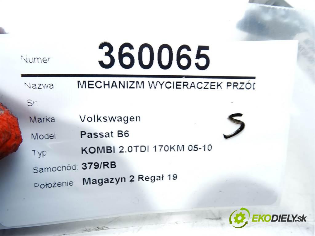 Volkswagen Passat B6  2007 125 kW KOMBI 2.0TDI 170KM 05-10 2000 mechanismus stěračů přední část 3C1955023E (Motorky stěračů)
