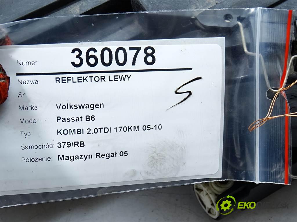 Volkswagen Passat B6  2007 125 kW KOMBI 2.0TDI 170KM 05-10 2000 Svetlomet ľavy 3C0941753G (Ostatné)