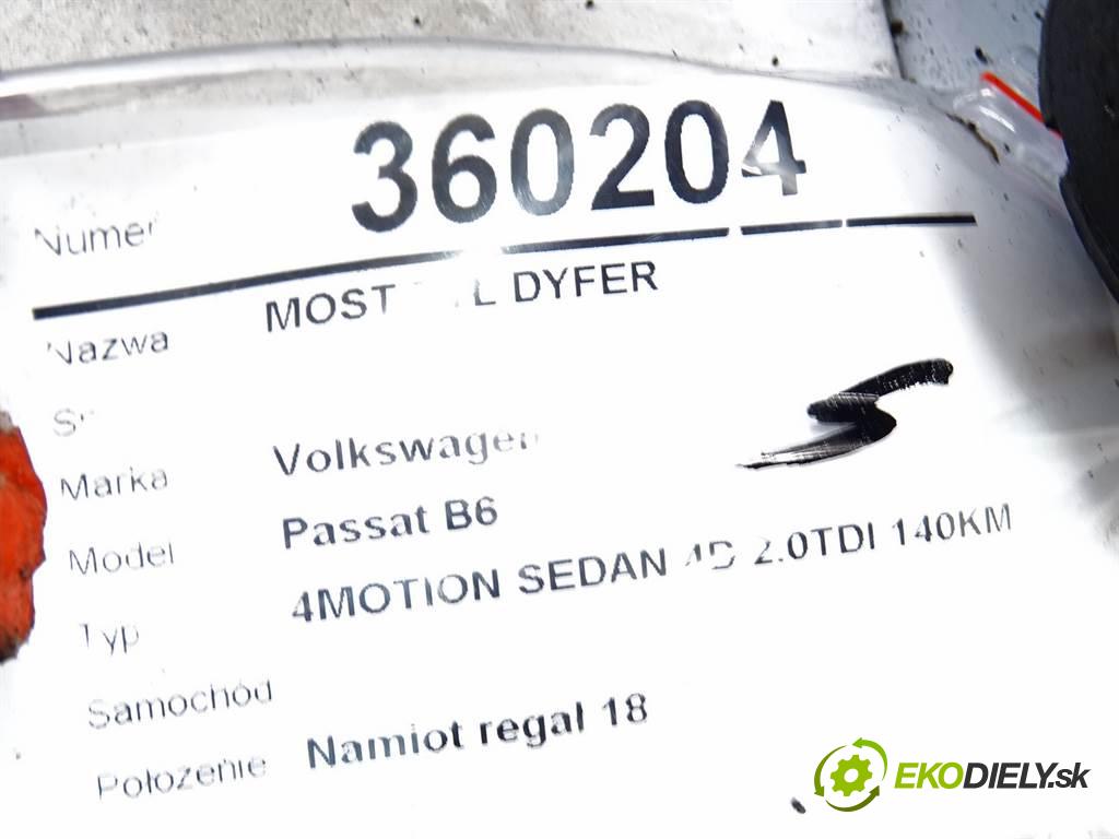 Volkswagen Passat B6    4MOTION SEDAN 4D 2.0TDI 140KM 05-10  Most zad ,diferenciál 1K0907554C (Zadné)