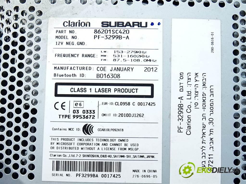 Subaru Forester III  2012 147KM 2.0D 147KM 08-13 2000 RADIO 86201SC420 (Audio zariadenia)