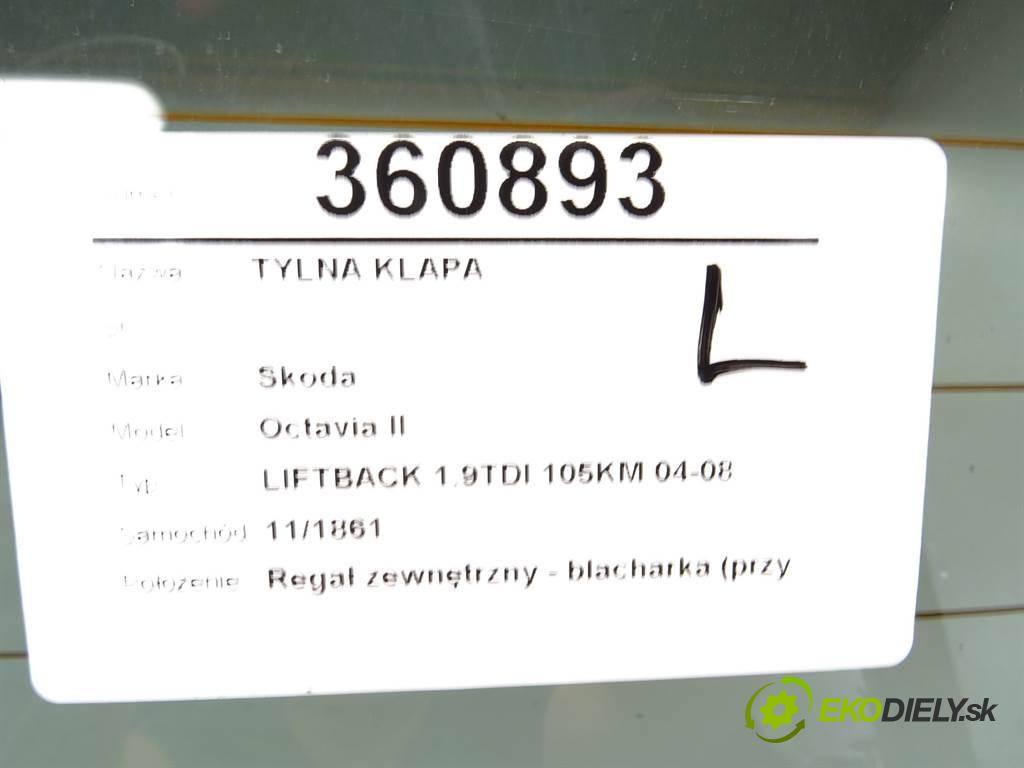 Skoda Octavia II  2006 77 kW LIFTBACK 1.9TDI 105KM 04-08 1900 zadní část kapota  (Zadní kapoty)