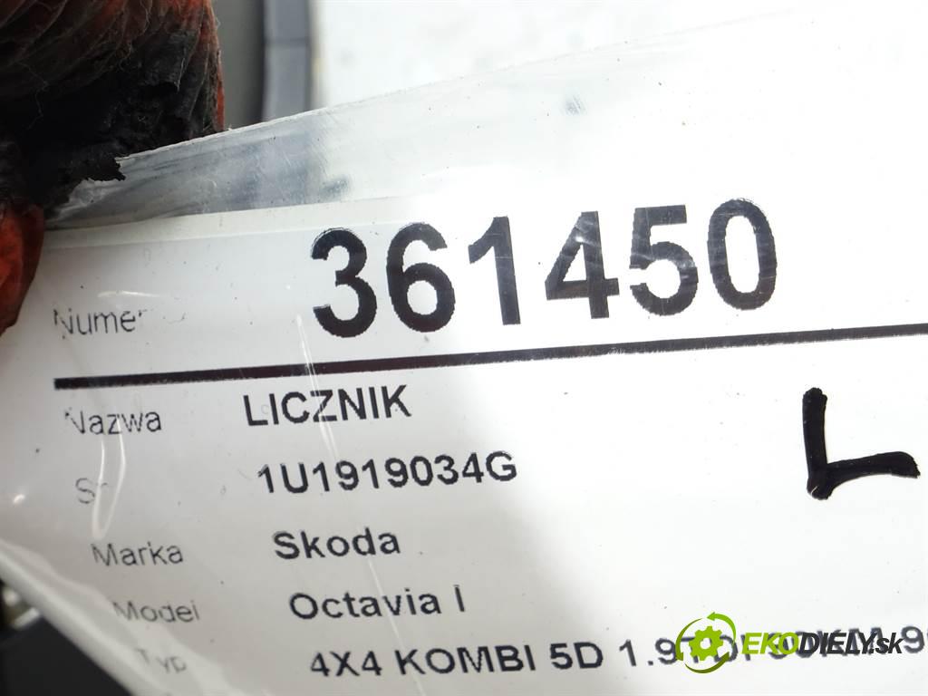 Skoda Octavia I  2000 66 kW 4X4 KOMBI 5D 1.9TDI 90KM 96-00 1900 Prístrojovka 1U1919034G (Prístrojové dosky, displeje)