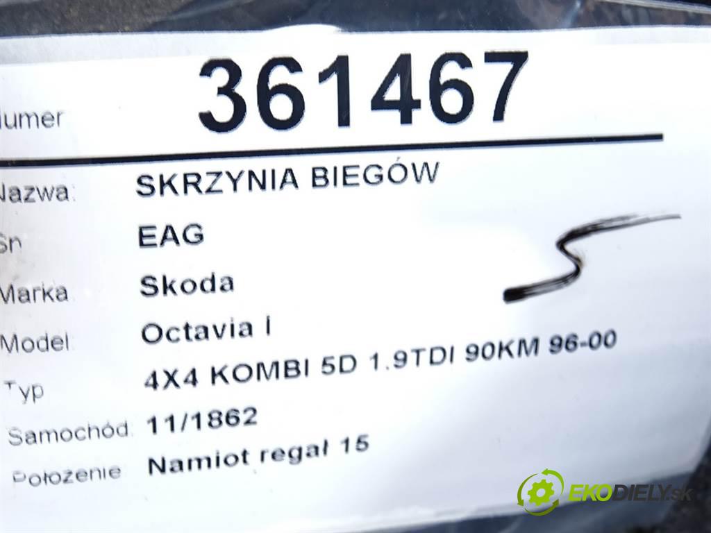 Skoda Octavia I  2000 66 kW 4X4 KOMBI 5D 1.9TDI 90KM 96-00 1900 převodovka EAG (Převodovky)