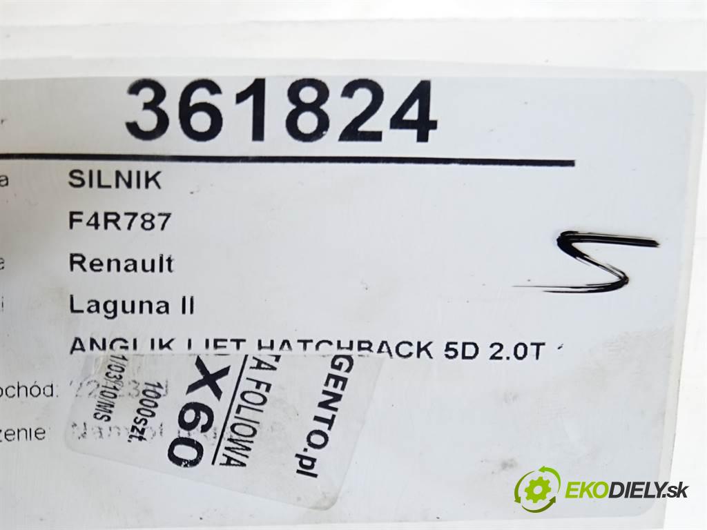 Renault Laguna II  2006 125 kW ANGLIK LIFT HATCHBACK 5D 2.0T 170KM 01-07 2000 Motor F4R787 (Motory (kompletné))