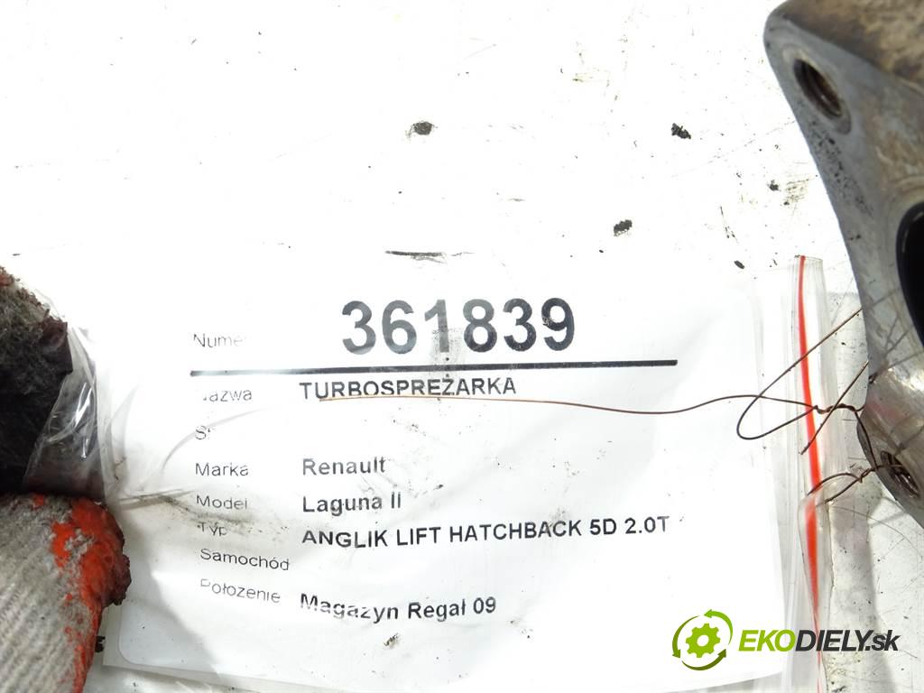 Renault Laguna II    ANGLIK LIFT HATCHBACK 5D 2.0T 170KM 01-07  Turbodúchadlo,turbo 8200054417 (Turbodúchadlá (kompletné))