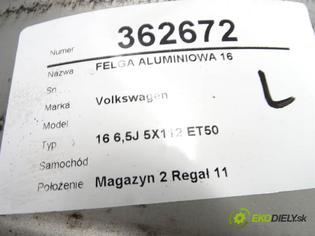 Volkswagen     16 6,5J 5X112 ET50  disk 16  (Hliníkové)