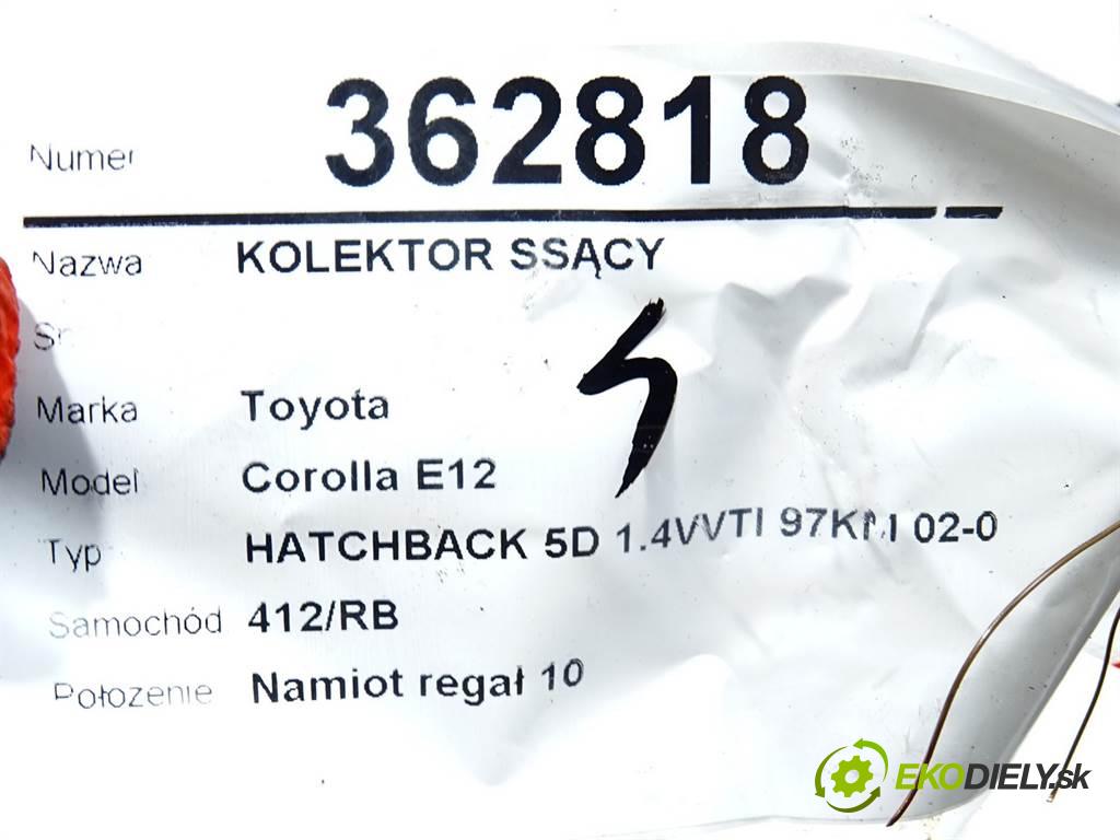 Toyota Corolla E12  2006 71KW HATCHBACK 5D 1.4VVTI 97KM 02-07 1400 Potrubie sacie, sanie 2900307609 (Sacie potrubia)