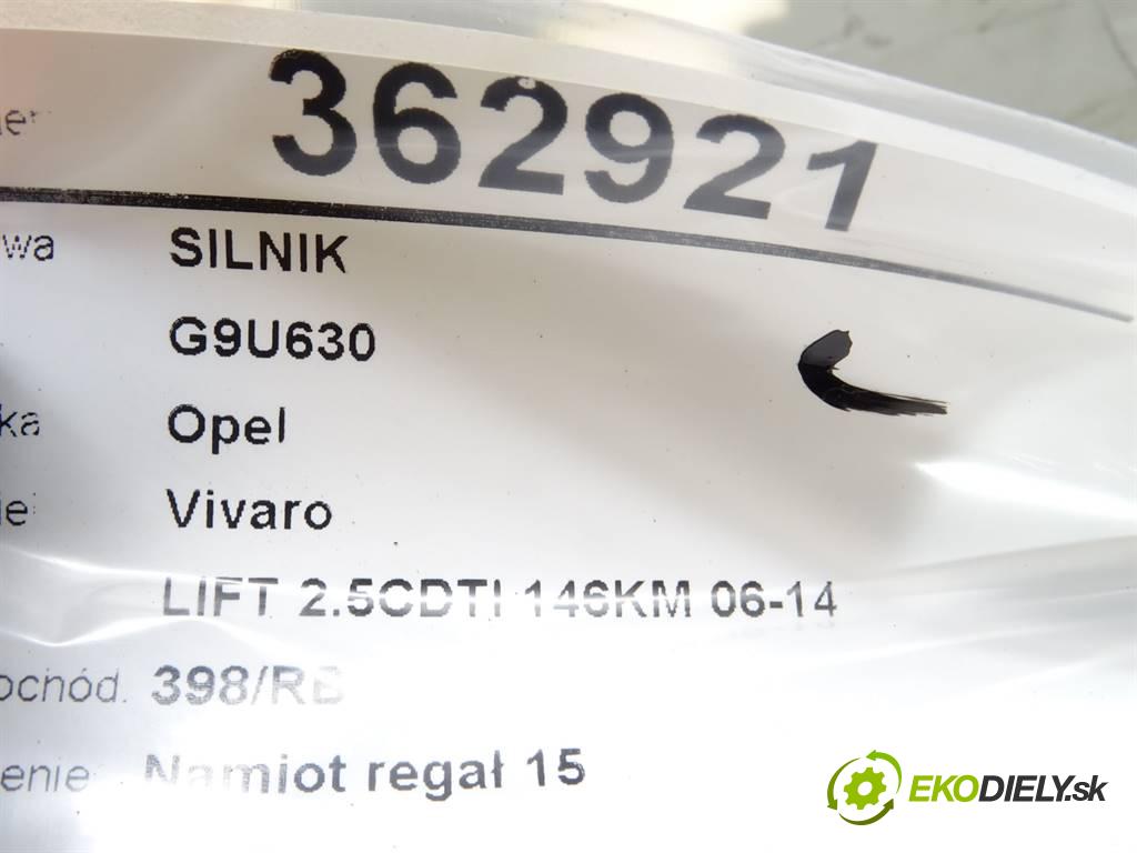 Opel Vivaro  2007 107 kW LIFT 2.5CDTI 146KM 06-14 2500 motor G9U630 (Motory (kompletní))