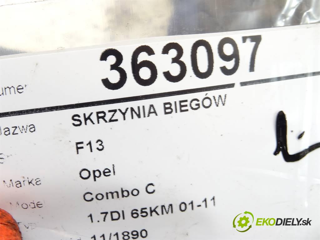 Opel Combo C  2003 48 kW 1.7DI 65KM 01-11 1700 Prevodovka F13 (Prevodovky)