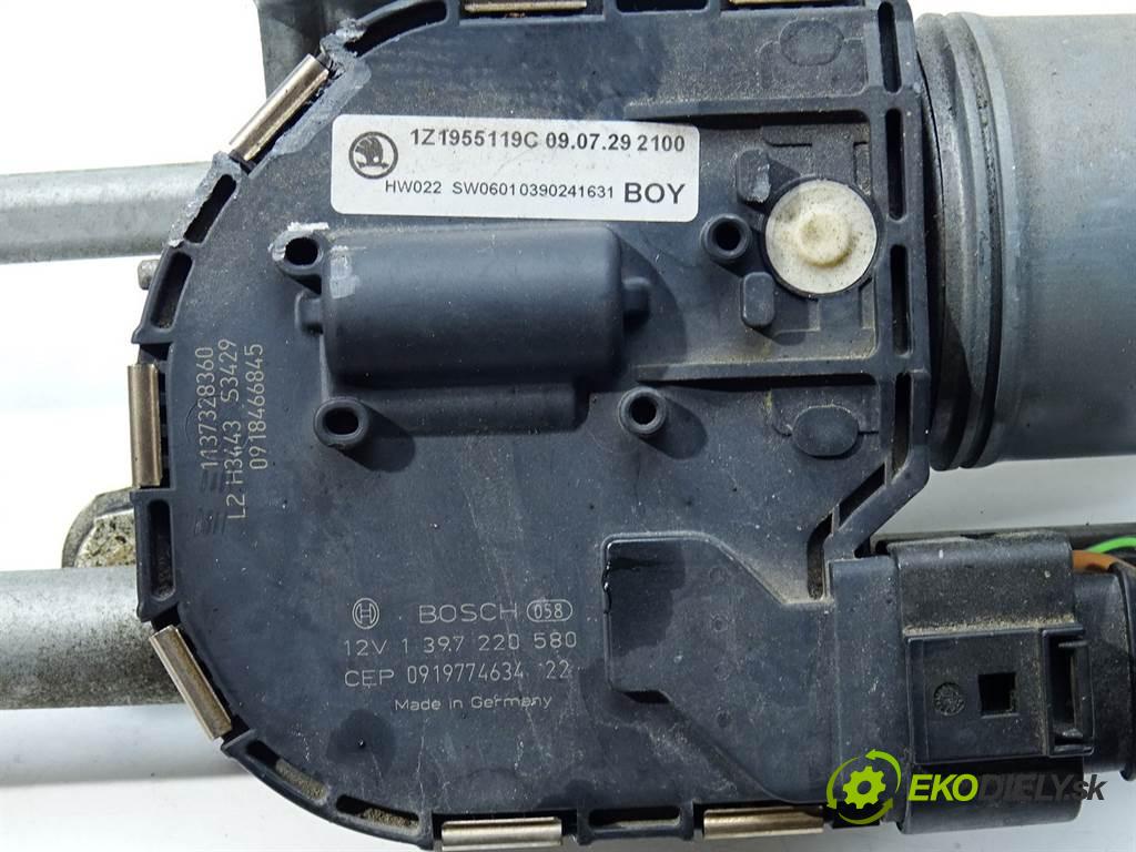 Skoda Octavia II LIFT  2009 75 kW LIFTBACK 5D 1.6B 102KM 08-13 1600 Mechanizmus stieračov predný 1Z1955023E (Motorčeky stieračov predné)