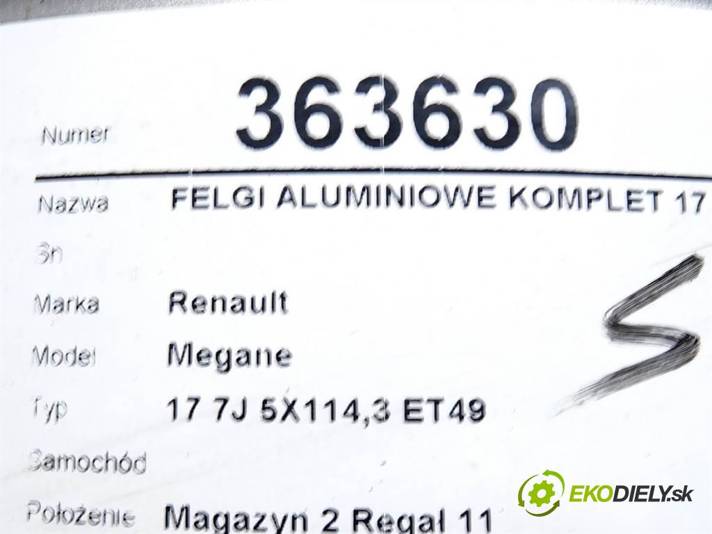 Renault Megane    17 7J 5X114,3 ET49  disky hlinikové 17  (Hliníkové)