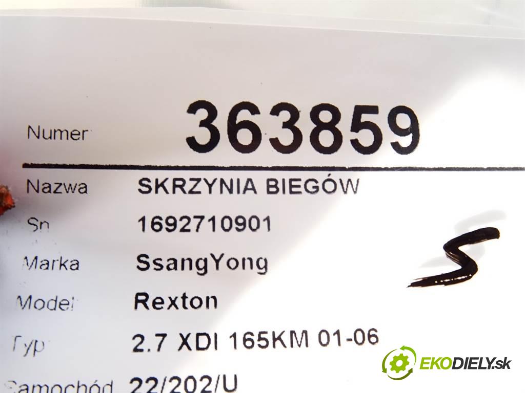 SsangYong Rexton  2005 121KW 2.7 XDI 165KM 01-06 2700 převodovka Reduktor A1632710901 A1632710501