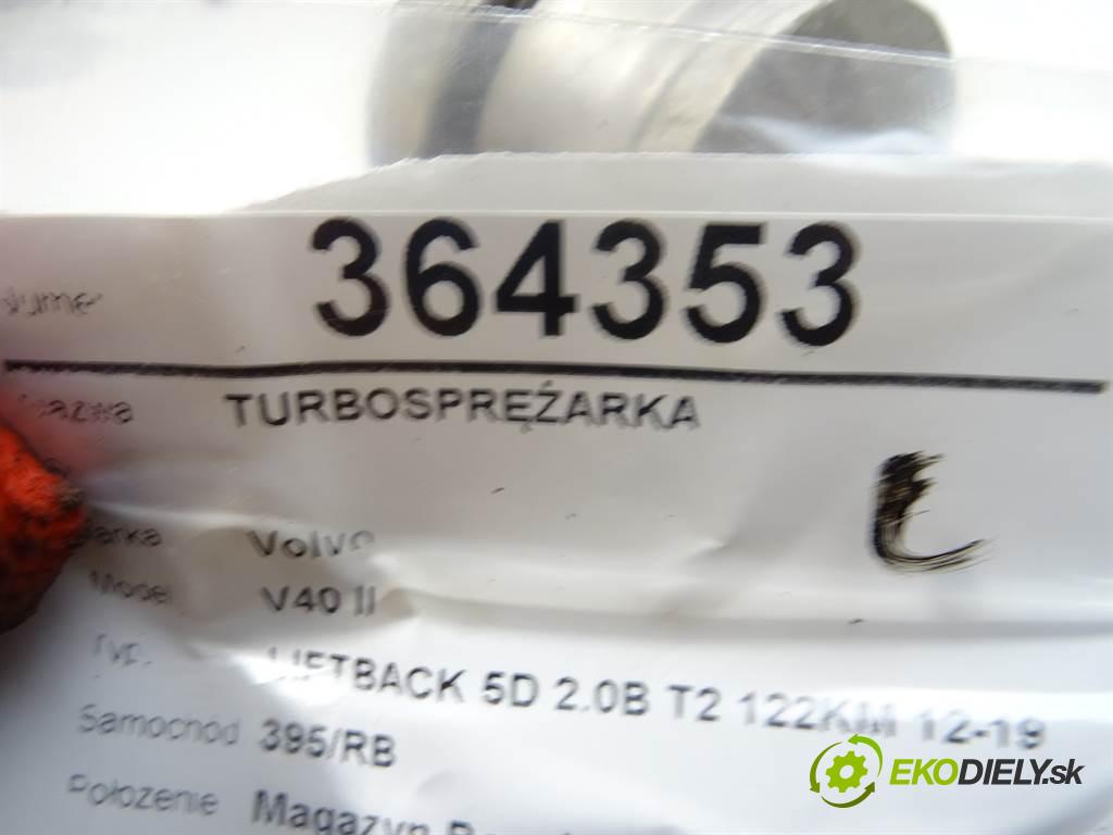 Volvo V40 II  2018 90 kW LIFTBACK 5D 2.0B T2 122KM 12-19 2000 Turbodúchadlo,turbo 31441692 (Turbodúchadlá (kompletné))