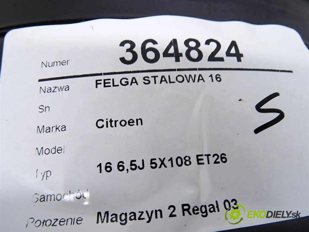 Citroen     16 6,5J 5X108 ET26  disk (OCEL 16  (Plechové)