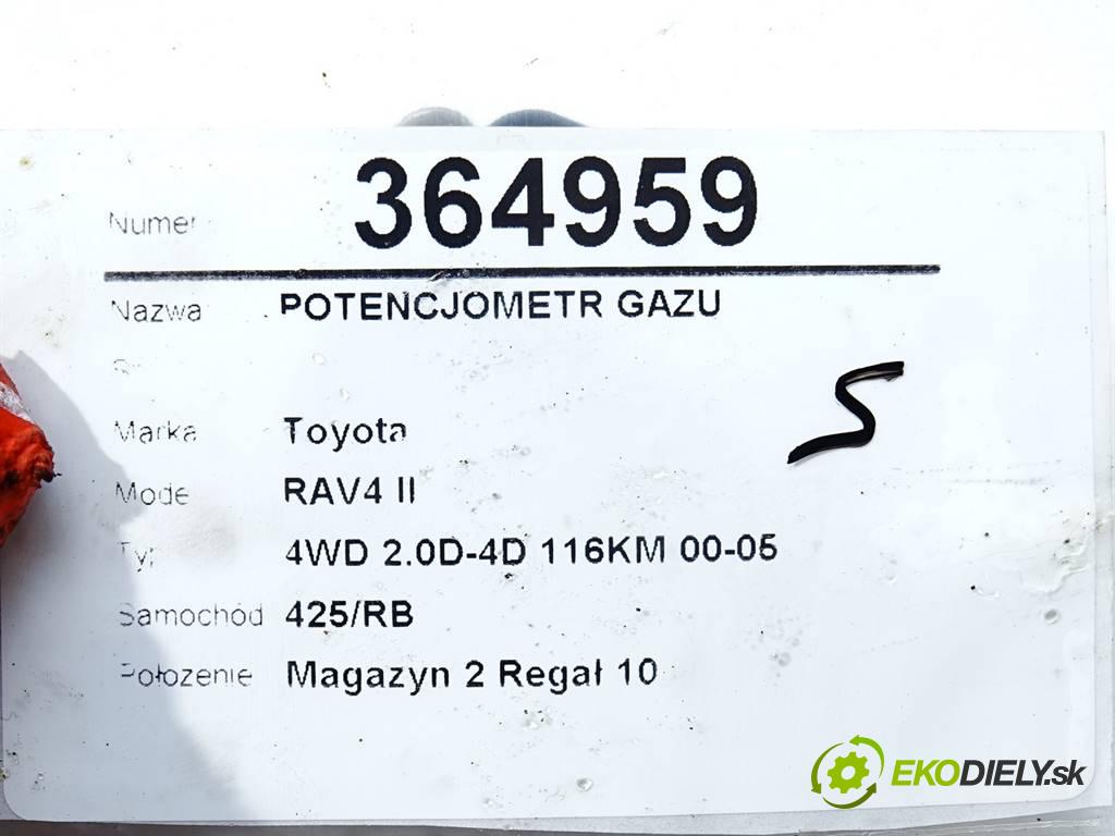 Toyota RAV4 II  2004 85 kW 4WD 2.0D-4D 116KM 00-05 2000 Potenciometer plynového pedálu 89281-33010 (Pedále)